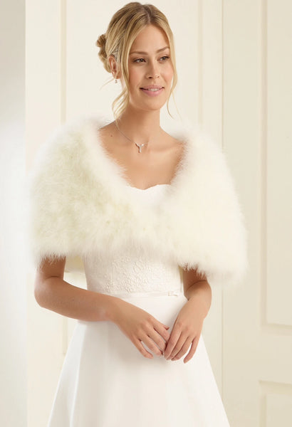 Feather hot sale bolero bridal