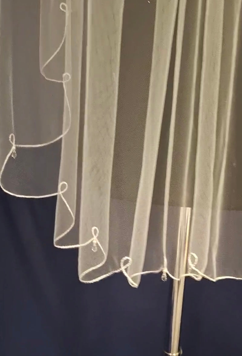 Twilight Designs tlv8082 veil with Crystal and pearl droplets