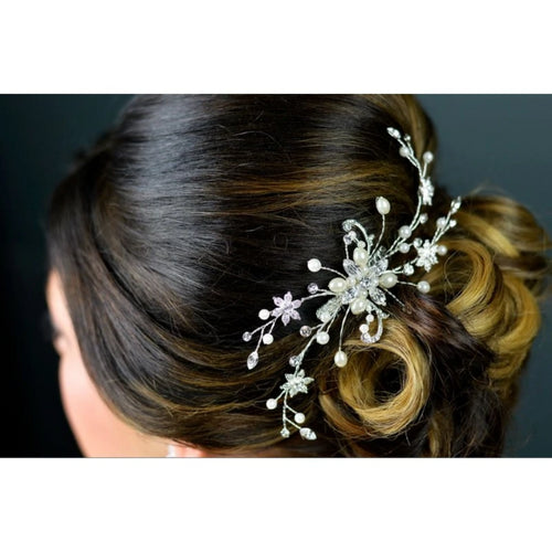 Twilight Designs Hair Accessory - TLH 3010 Stunning Swarovski stone freshwater pearl and diamante hair accessory